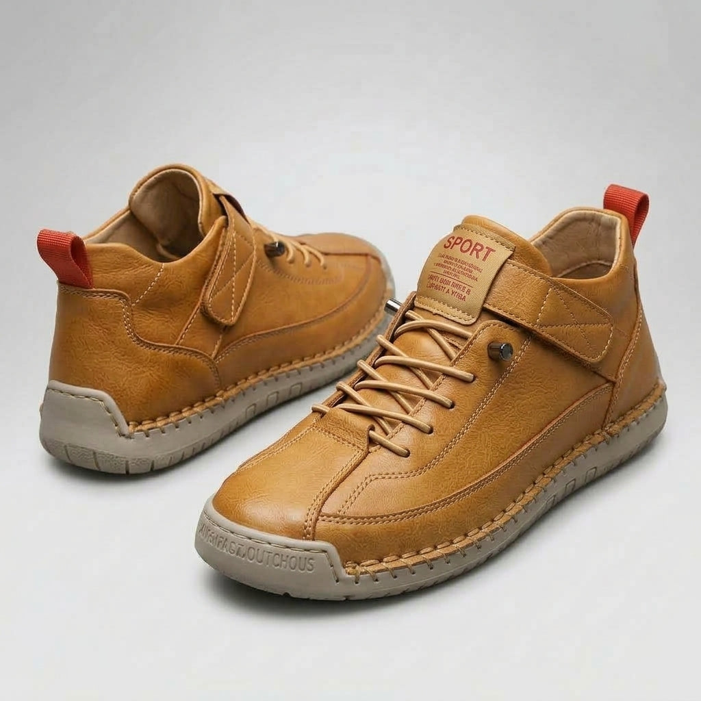Zapatos ortopédicos de cuero antideslizantes