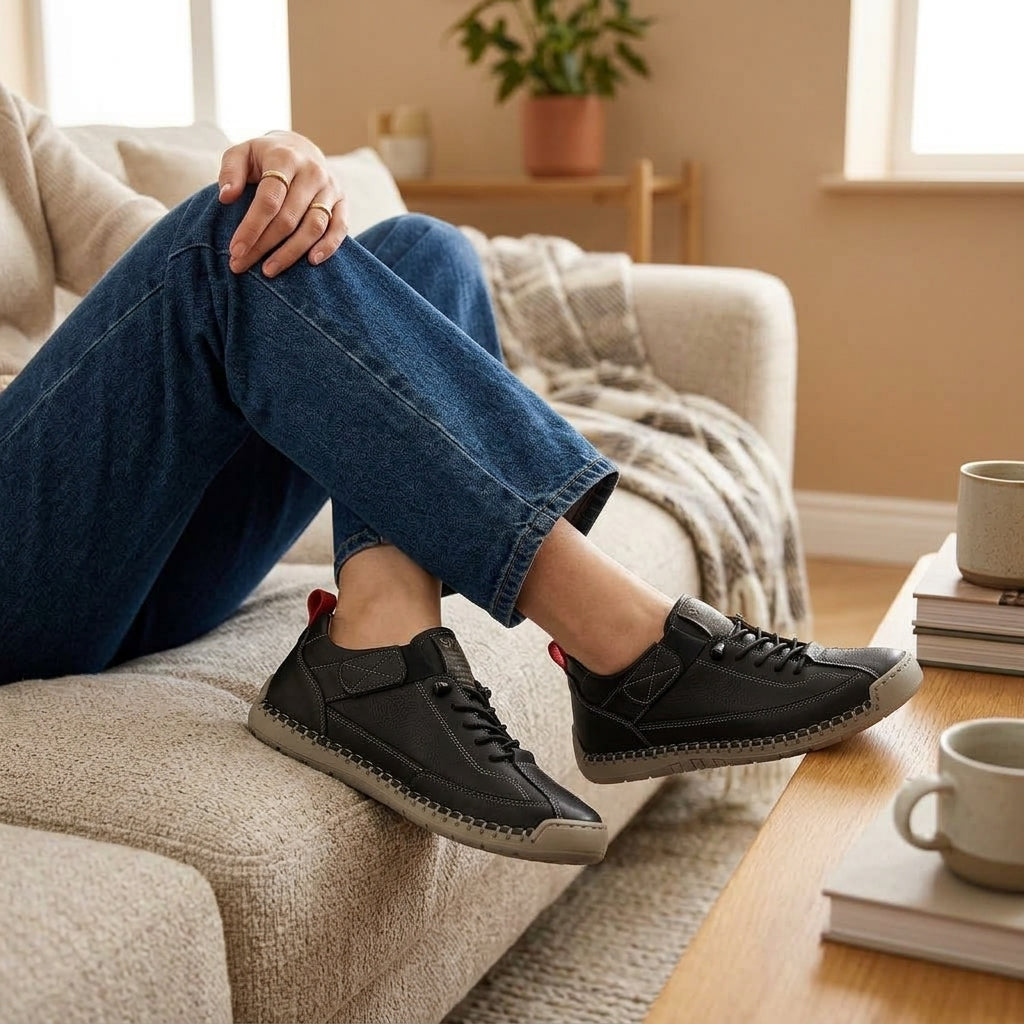 Zapatos ortopédicos de cuero antideslizantes